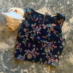 Floral Tank Crop Top